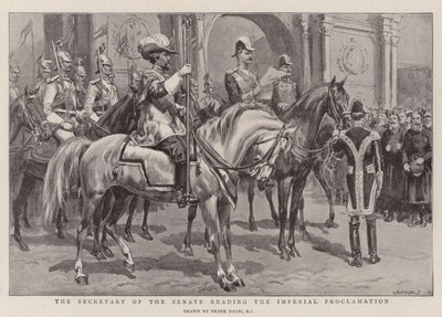 Il segretario del Senato che legge il proclama imperiale da Frank Dadd